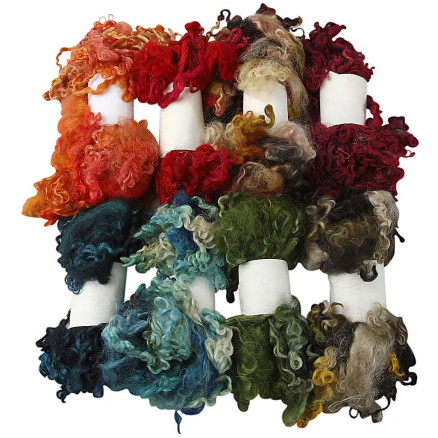 Wolllocken, 8x20g, Farbenmix von Diverse