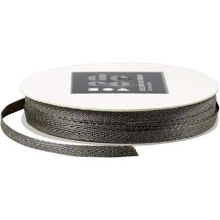 Zierband, B 5 mm, Silber, 20 m/ 1 Rolle von Diverse
