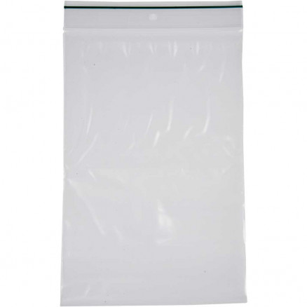 Zip-Verschluss-Beutel, Größe 12x18cm, Stärke: 0,05mm, 100 Stk Zip-Verschluss-Beutel, Größe 12x18cm, Stärke: 0,05mm, 100 Stk von Diverse