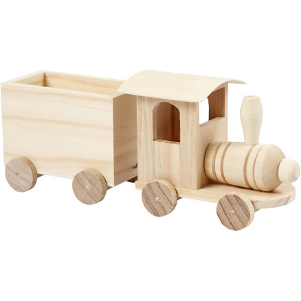 Zug mit Wagen, H: 9,5 cm, L: 21,5 cm, B: 6,5 cm, 1 Stk. Zug mit Wagen, H: 9,5 cm, L: 21,5 cm, B: 6,5 cm, 1 Stk. von Diverse