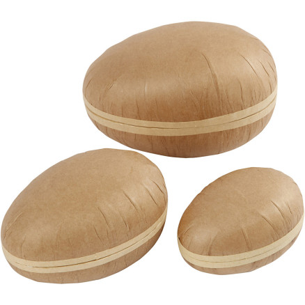 Zweiteilige Eier, L 12+15+18 cm, 3 Stk/ 1 Pck von Diverse
