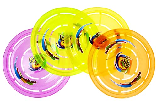 diverse 12 x Frisbee Flying Disc 20cm 4 Neon Farben Fliegende Scheibe Wurfscheibe Tombola von Diverse