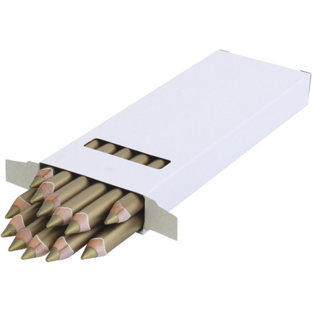 edu Heavy-Duty Buntstifte, Stärke 10 mm, Mine 6,25 mm, gold, 12 Stück / 1 Pk. von Diverse