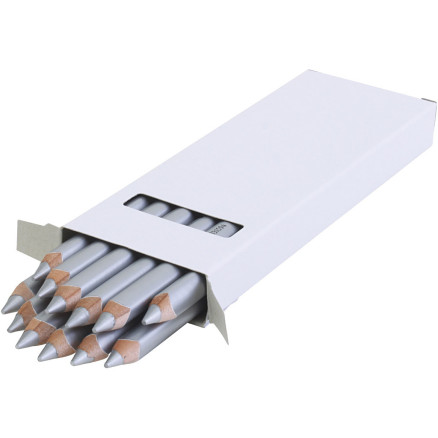 edu Heavy-Duty Buntstifte, Stärke 10 mm, Mine 6,25 mm, silber, 12 Stück / 1 Pk. von Diverse