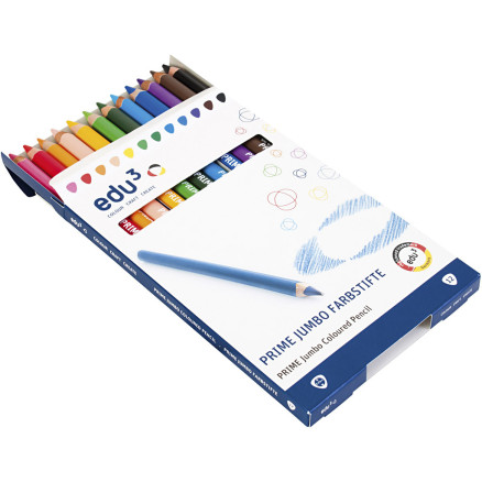 edu Heavy-Duty Buntstifte, Stärke 10 mm, Mine 6,25 mm, versch. Farben, 12 Stück / 1 Pk. edu Heavy-Duty Buntstifte, Stärke 10 mm, Mine 6,25 mm, versch. Farben, 12 Stück / 1 Pk. von Diverse