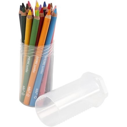 edu Heavy-Duty Buntstifte, Stärke 10 mm, Mine 6,25 mm, versch. Farben, 18 Stück / 1 Pk. von Diverse