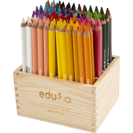 edu Heavy-Duty Buntstifte, Stärke 10 mm, Mine 6,25 mm, versch. Farben, 96 Stück / 1 Pk. von Diverse