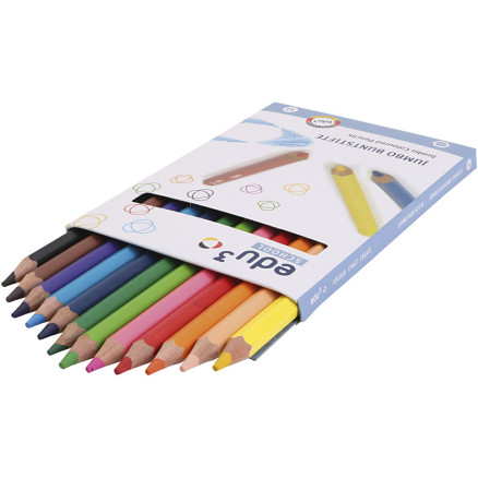 edu Jumbo Buntstifte, Stärke 10 mm, Mine 5 mm, versch. Farben, 12 Stück / 1 Pk. edu Jumbo Buntstifte, Stärke 10 mm, Mine 5 mm, versch. Farben, 12 Stück / 1 Pk. von Diverse