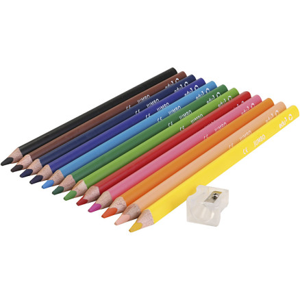 edu Jumbo Buntstifte, Stärke 10 mm, Mine 5 mm, versch. Farben, 12 Stück / 1 Pk. edu Jumbo Buntstifte, Stärke 10 mm, Mine 5 mm, versch. Farben, 12 Stück / 1 Pk. von Diverse