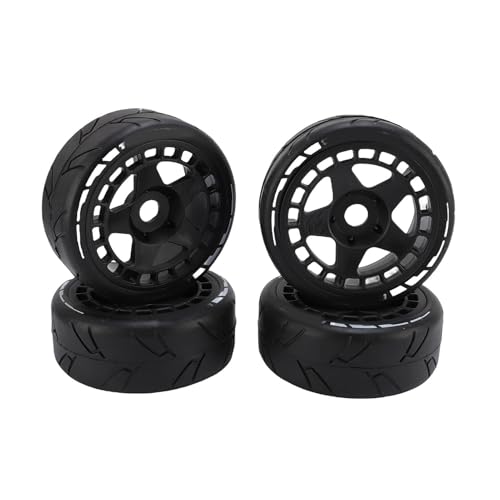 Diyeeni RC Rally -Reifen, 4pcs Robuste RC -Reifen Kunststoff für die Dekoration (Black) von Diyeeni