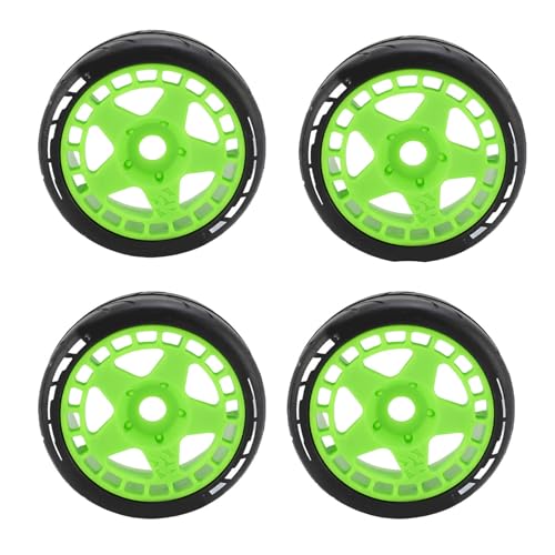 Diyeeni RC Rally -Reifen, 4pcs Robuste RC -Reifen Kunststoff für die Dekoration (Green) von Diyeeni