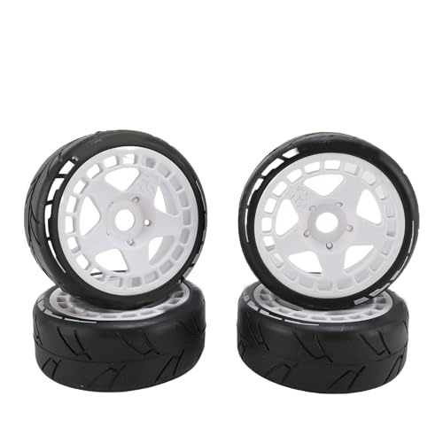 Diyeeni RC Rally -Reifen, 4pcs Robuste RC -Reifen Kunststoff für die Dekoration (White) von Diyeeni