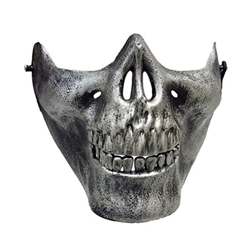Diyfixlcd Totenkopf-Skelett-Maske, Vollgesichtsschutz, Halloween-Maske für Cosplay, Maskerade, Party, Antik-Silber Diyfixlcd Totenkopf-Skelett-Maske, Vollgesichtsschutz, Halloween-Maske für Cosplay, Maskerade, Party, Antik-Silber von diyfixlcd