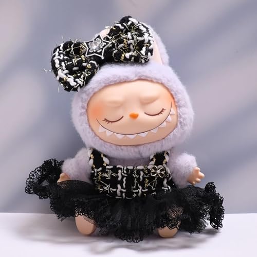 Iabubu Bekleidung Passende für Labubu - Plüsch Toy, Zubehör für Puppe, Mini Plüsch Puppen Süße Puppenkleidung Für Labubu Doll Puppe, Outfit nur zubehör (ohne Puppe)-1 von Diymood