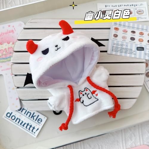 Iabubu Bekleidung Passende für Labubu - Plüsch Toy, Zubehör für Puppe, Mini Plüsch Puppen Süße Puppenkleidung Für Labubu Doll Puppe, Outfit nur zubehör (ohne Puppe)-You Xiaoling Blanco von Diymood