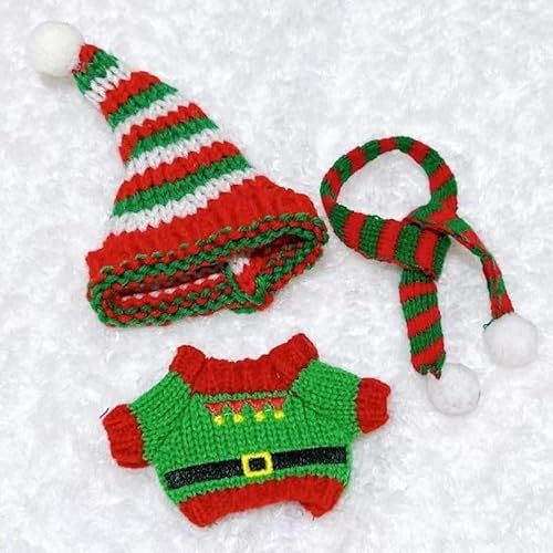 Iabubu Weihnachten Bekleidung Passende für Labubu - Plüsch Toy, Zubehör für Puppe, Mini Plüsch Puppen Süße Puppenkleidung Für Labubu Doll Puppe, Outfit nur zubehör (ohne Puppe)-14 von Diymood