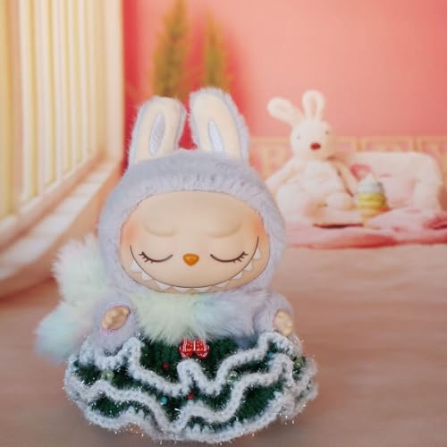 Iabubu Weihnachten Bekleidung Passende für Labubu - Plüsch Toy, Zubehör für Puppe, Mini Plüsch Puppen Süße Puppenkleidung Für Labubu Doll Puppe, Outfit nur zubehör (ohne Puppe)-6 von Diymood