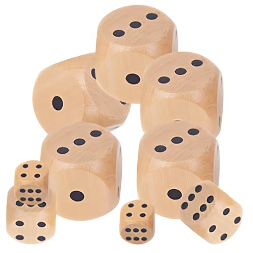 Diyxisk Holzwürfel, 10 Stücke Glatt SpielwüRfel, 30mm/16mm/14mm Verschiedene Größen Würfel, 6 Seitiger Natürlich Würfelspiel Holz, für Kartenspiele, Partyspiele, Kinderspiele, Zubehör Diyxisk Holzwürfel, 10 Stücke Glatt SpielwüRfel, 30mm/16mm/14mm Verschiedene Größen Würfel, 6 Seitiger Natürlich Würfelspiel Holz, für Kartenspiele, Partyspiele, Kinderspiele, Zubehör von Diyxisk