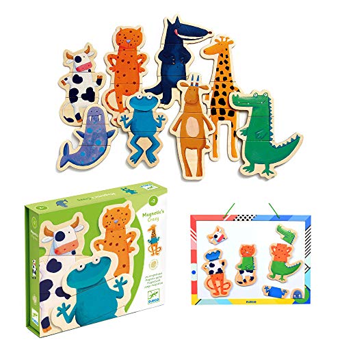 Djeco DJ03111 Crazy Animal Mix & Match Wooden Magnets Tiere Holzmagnete, gemischt, Large Djeco DJ03111 Crazy Animal Mix & Match Wooden Magnets Tiere Holzmagnete, gemischt, Large von Djeco