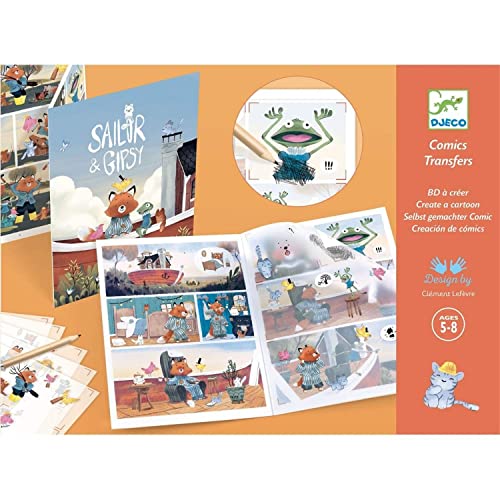 DESIGN BY - Comic Sailor & Gipsy Aufkleber, Mehrfarbig (39559) von Djeco