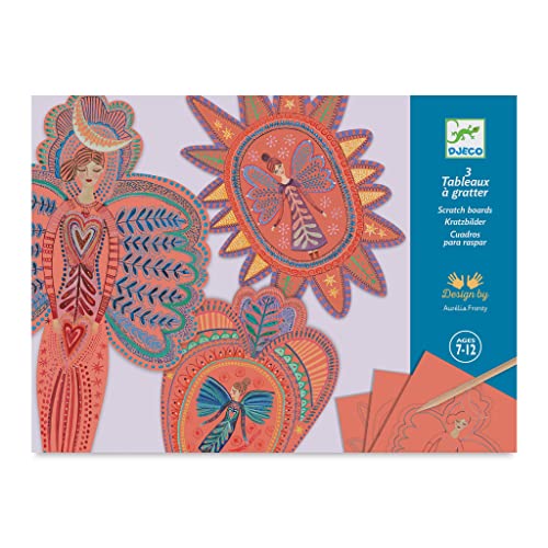 Design by - Kratzbilder Engel (min. 2 Stück) Geschicklichkeitsspiele, Mehrfarbig (39705) von Djeco