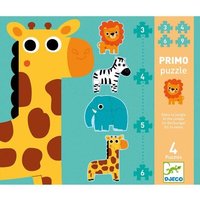 DJECO DJ07135 Erstes Puzzlen: Im Dschungel - 3,4,5,6 Teile von Djeco