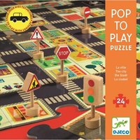 DJECO DJ07161 Bodenpuzzle: Die Stadt - 24 Stk. DJECO DJ07161 Bodenpuzzle: Die Stadt - 24 Stk. von Djeco