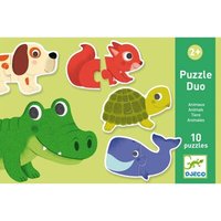 DJECO DJ08147 Lernspiele: Puzzle duo/trio: Tiere von Djeco