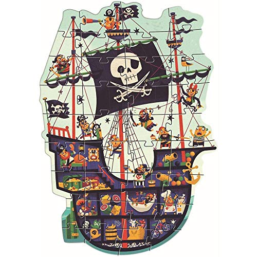 DJECO Gigante EL Barco pirata P. Riesiges Piratenschiff (37129), bunt von Djeco