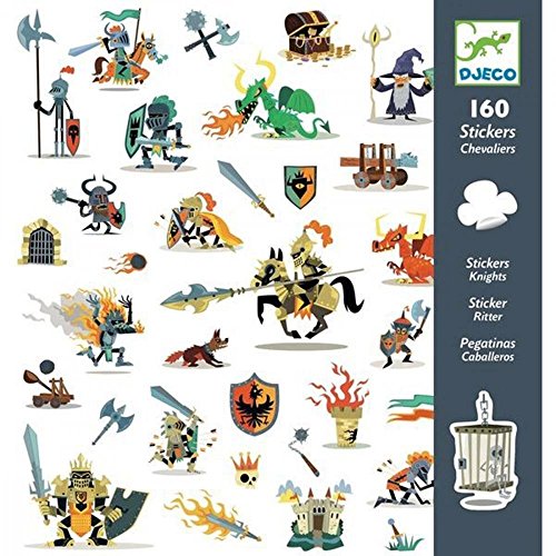 DJECO Globossticker, InasDJECOPegatine, mehrfarbig, 160 Stück von Djeco