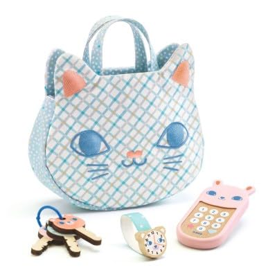 DJECO Handtasche Kleine Katze mit Zubehör aus Holz DJECO Handtasche Kleine Katze mit Zubehör aus Holz von Djeco