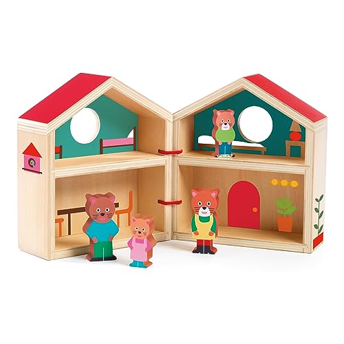DJECO Minihouse Spielset aus Holz, Weiß von Djeco