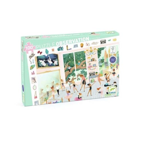 DJECO Puzzle für Beobachtung, 100 Stück – L Tanzschule DJECO Puzzle für Beobachtung, 100 Stück – L Tanzschule von Djeco