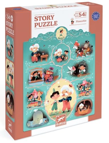 DJECO Story Puzzle, Spielzeug für Kinder, ab 4 Jahren, 54 Stück, gemischte Farbe DJECO Story Puzzle, Spielzeug für Kinder, ab 4 Jahren, 54 Stück, gemischte Farbe von Djeco