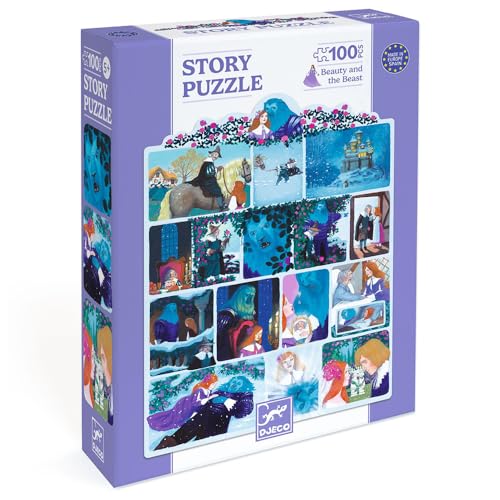 DJECO Story Puzzle, die Schöne und das Biest, Spiel für Kinder, ab 5 Jahren, 100 Stück, gemischte Farben DJECO Story Puzzle, die Schöne und das Biest, Spiel für Kinder, ab 5 Jahren, 100 Stück, gemischte Farben von Djeco