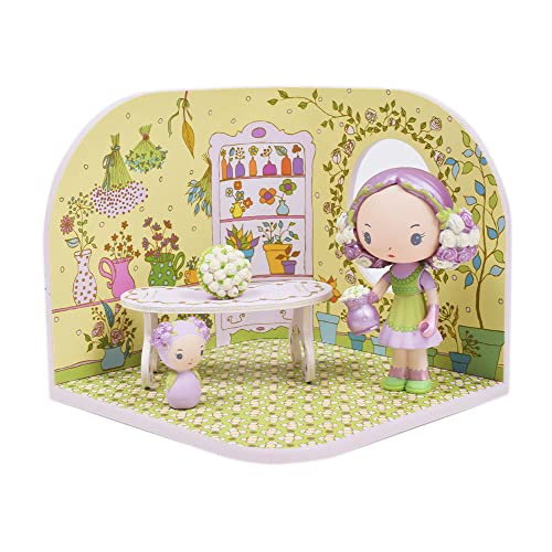 DJECO - Tinyly Rosalie Florist Puppen Mode und Zubehör, Mehrfarbig (36954) von Djeco
