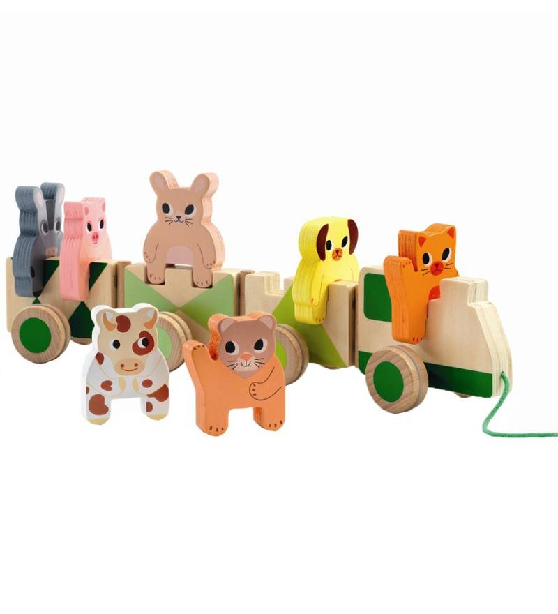 Djeco Aktivitätszug Train - Holz - Bauernhoftiere - Djeco - One Size - Nachziehspielzeug Djeco Aktivitätszug Train - Holz - Bauernhoftiere - Djeco - One Size - Nachziehspielzeug von Djeco