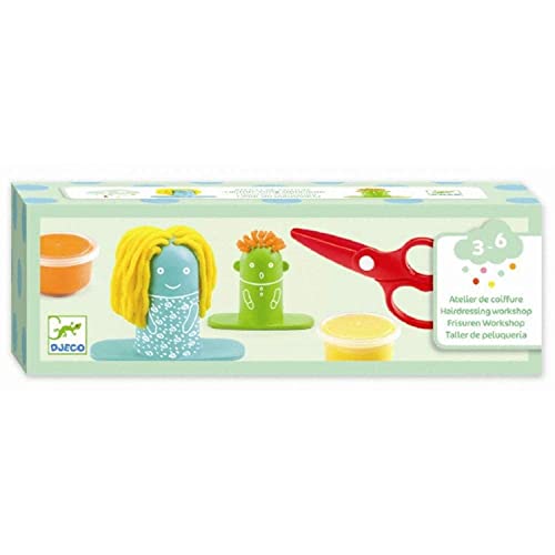 DJECO Friseursalon Modelliermasse für Friseure (39028), bunt, Medium DJECO Friseursalon Modelliermasse für Friseure (39028), bunt, Medium von Djeco