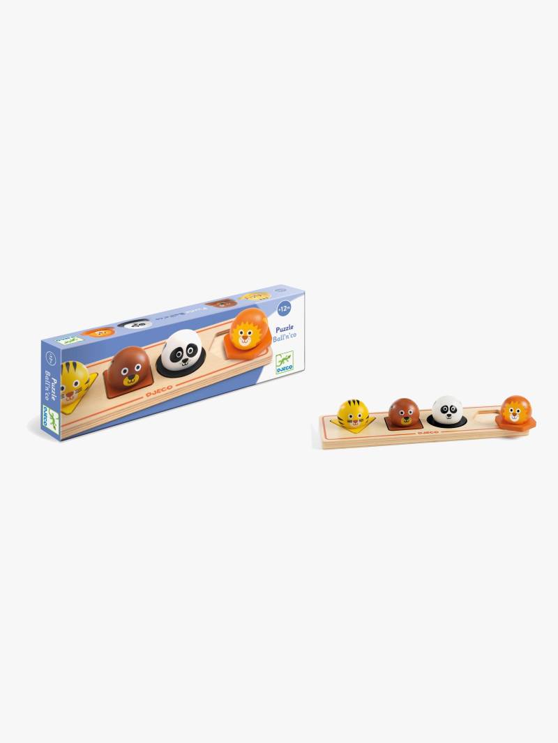 Djeco Ball'n'Co Holzpuzzle Wilde Tiere 4 Teile von Djeco