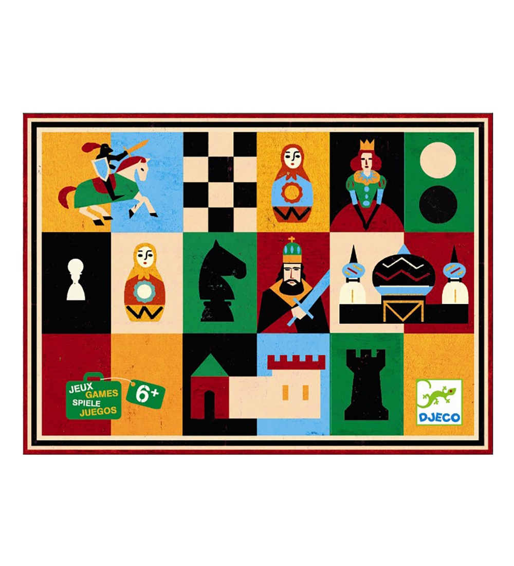 Djeco Brettspiel - Schach & Dame - Djeco - One Size - Brettspiele Djeco Brettspiel - Schach & Dame - Djeco - One Size - Brettspiele von Djeco