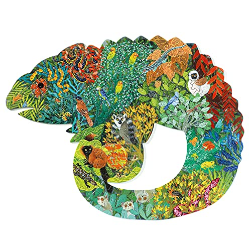 DJECO Animal Puzzle Art Chameleon (37655), bunt von Djeco
