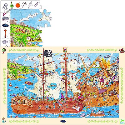 Djeco Die Piraten 100 Teile Puzzle Djeco-07506 von Djeco