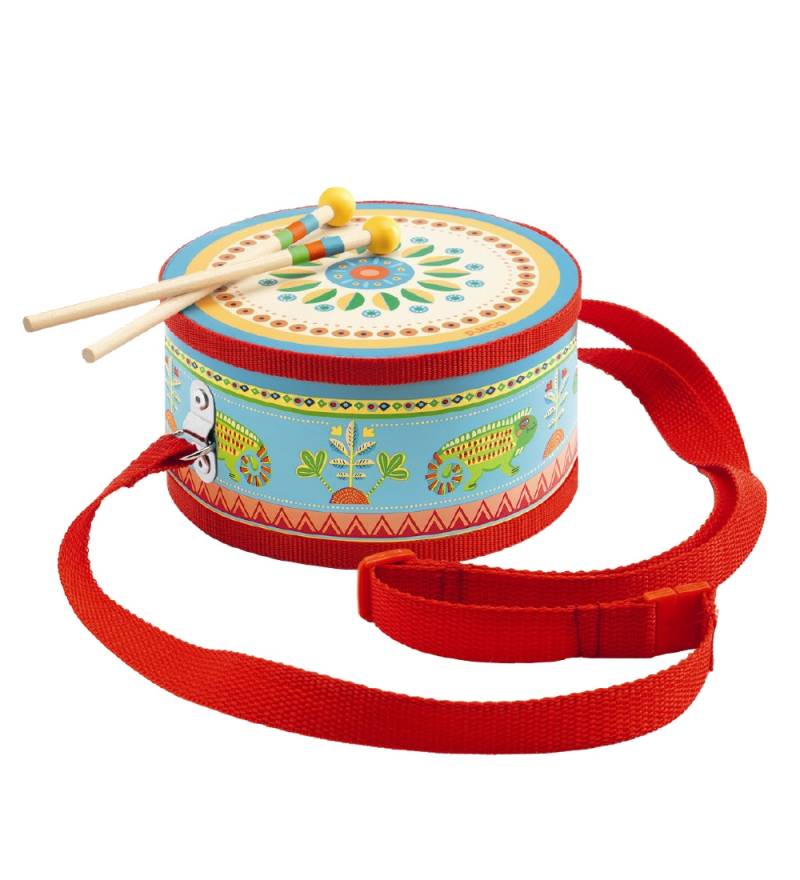 Djeco Drum - Holz - Bunt - Djeco - One Size - Musikinstrumente Djeco Drum - Holz - Bunt - Djeco - One Size - Musikinstrumente von Djeco