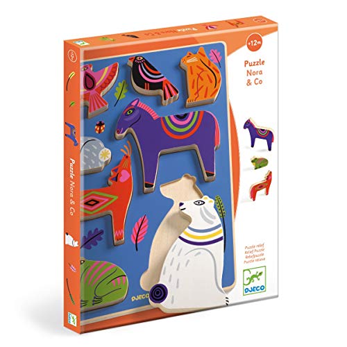 Djeco 31065 Encajable Nora & Co Stapel- und Schnappspielzeug von Djeco