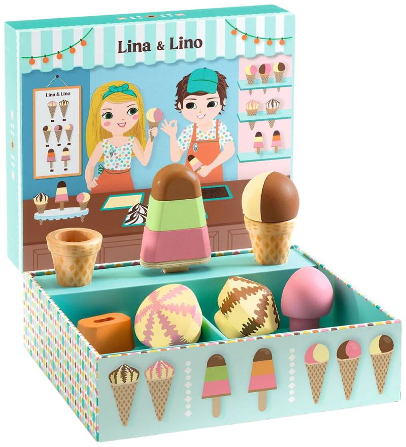 Djeco Eisdiele - Holz Lina & Lino - Djeco - One Size - Spiellebensmittel Djeco Eisdiele - Holz Lina & Lino - Djeco - One Size - Spiellebensmittel von Djeco