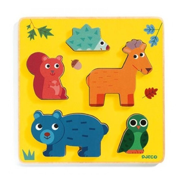 Djeco Holzpuzzle - Frimours 5 Teile Puzzle Djeco-01059 von Djeco