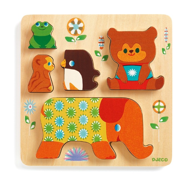 Djeco Holzpuzzle - Woodypile 5 Teile Puzzle Djeco-01056 von Djeco