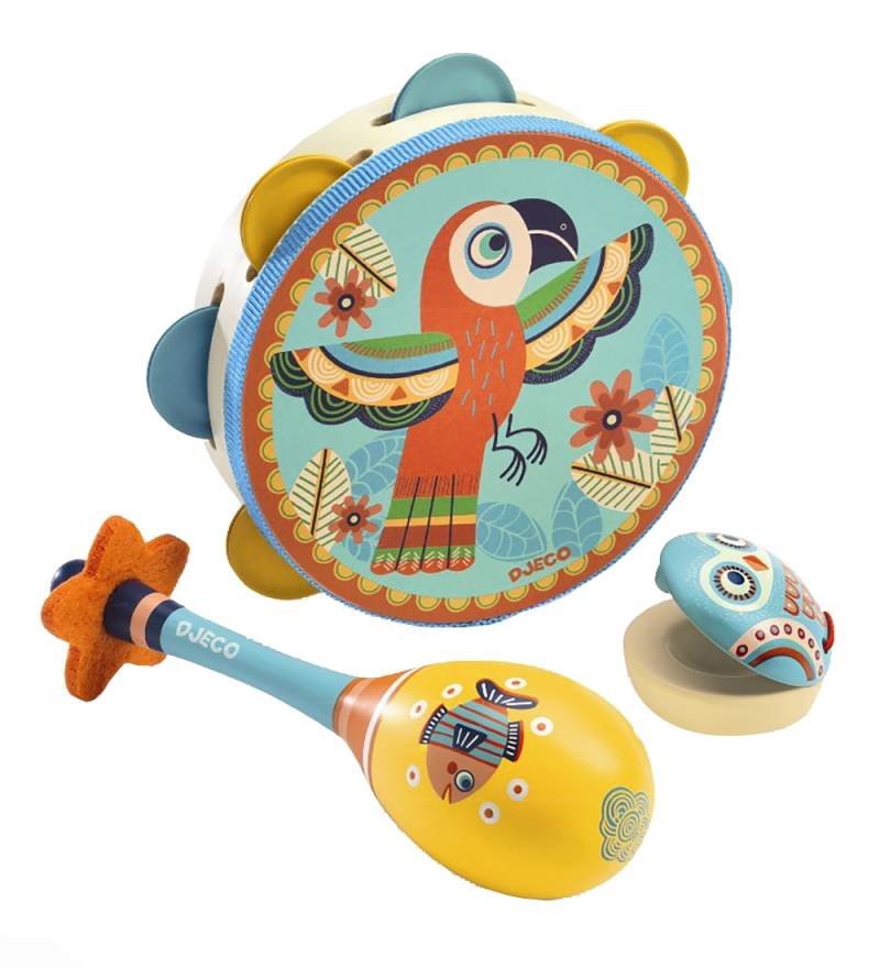 Djeco Instrument Set - 3 Teile - Djeco - One Size - Musikinstrumente Djeco Instrument Set - 3 Teile - Djeco - One Size - Musikinstrumente von Djeco