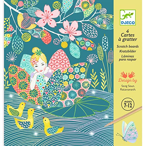 Djeco Kratzbilder - Der Teich | Kreativ-Set #DJ09716 von Djeco