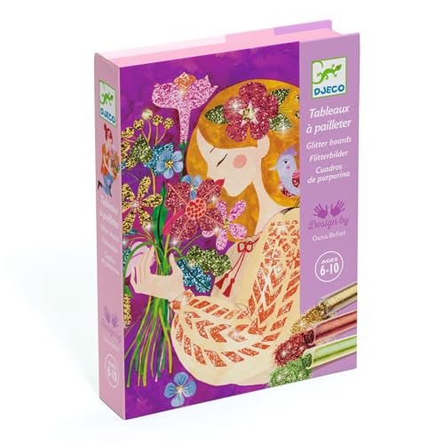 Djeco - Kreativ Set Glitzerbilder The Scent of Flowers inkl. Glitter von Djeco